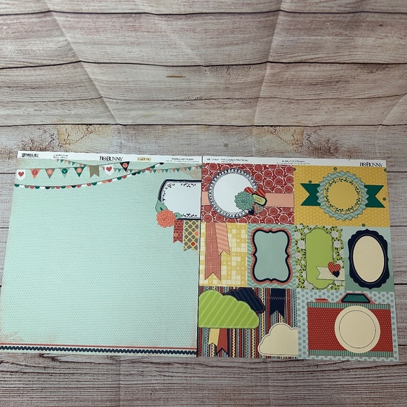 Bo Bunny "Family Is" 12x12 Scrapbook Paper - 22 Sheets with Bonus Brads - Picture 2 of 11